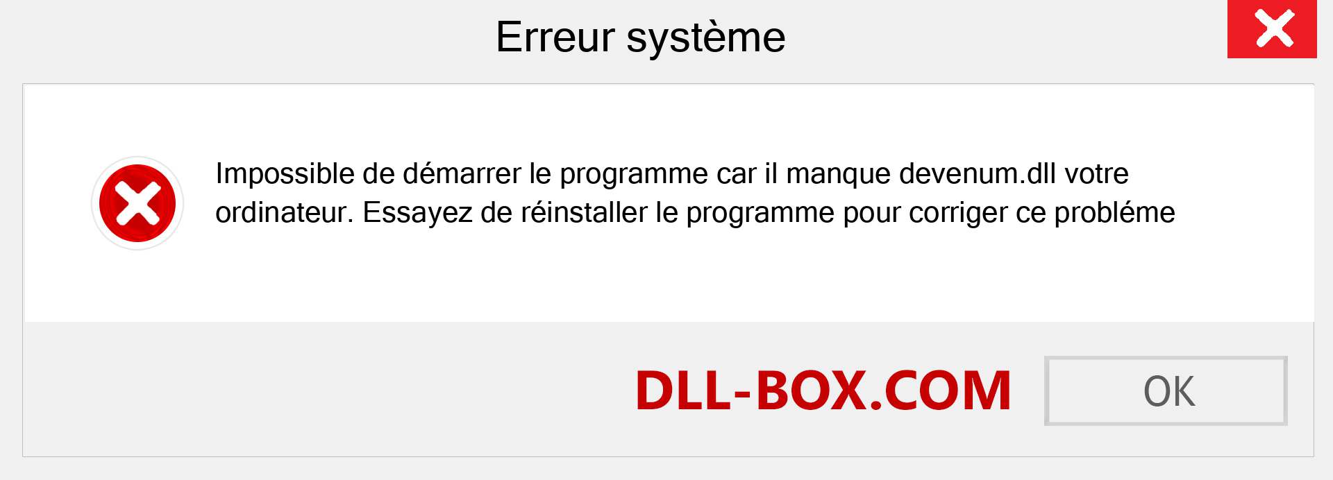 Le fichier devenum.dll est manquant ?. Télécharger pour Windows 7, 8, 10 - Correction de l'erreur manquante devenum dll sur Windows, photos, images